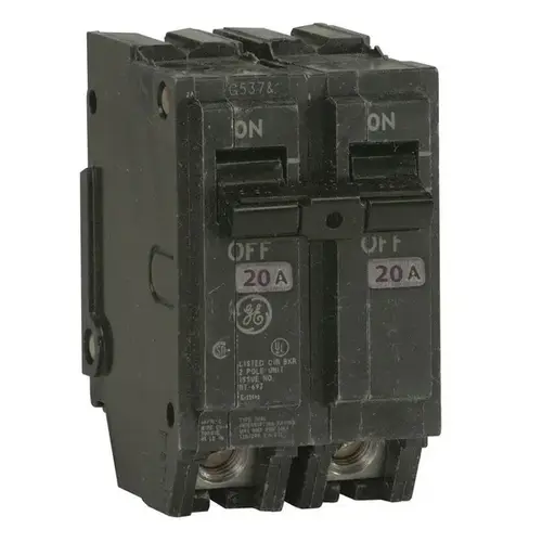 Feeder Circuit Breaker, Type THQL, 20 A, 2 -Pole, 120/240 V, Plug Mounting Black