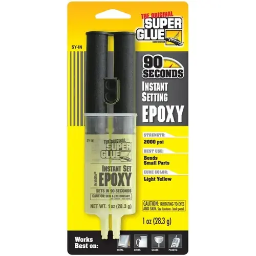 SY-IN Epoxy Adhesive, Light Yellow, Liquid, 1 oz, Syringe