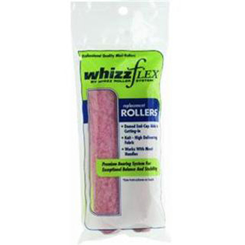 Paint Roller Cover, 1/2 in Thick Nap, 6 in L, Polyester Cover, Pink Pair