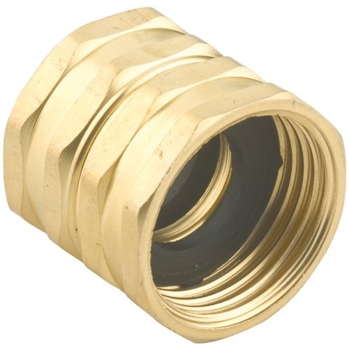 Hose Adapter, 3/4 x 3/4 in, FNH x FNH, Brass, For: Garden Hose