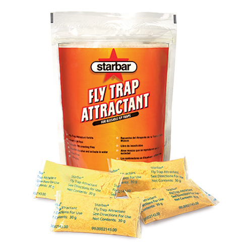 Starbar 100523455 Fly Trap Attractant Refill, Granular Solid, Fish-Like Resealable Bag Pale Brown/Pale Yellow - pack of 8