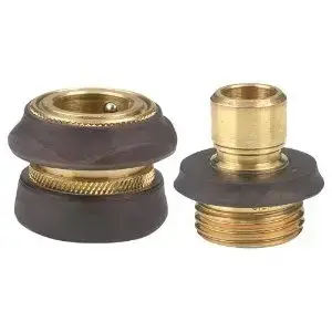 Gilmour Brass Threaded Male/Female Quick Connector Hose Set Gilmour Brass Threaded Male/Female Quick Connector Hose Set