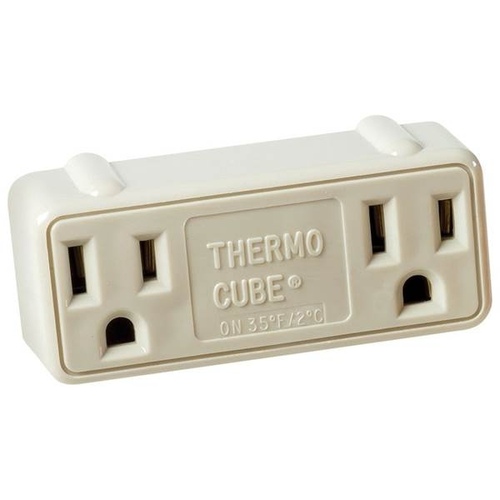 Thermocube TC-3 Outlet Converter Non-Polarized 2 outlets Surge Protection White