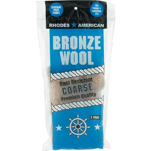 Bronze Wool Pad Course Grade pack of 3