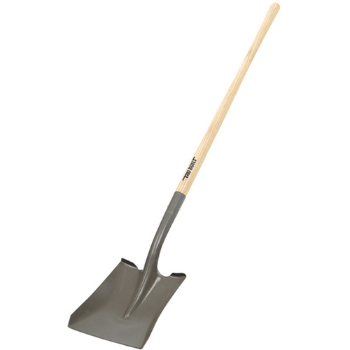 Shovel 56" Steel Square Transfer Wood Handle Black/Brown