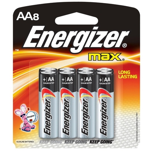 BATTERY ALKALINE MAX 8 PACK/AA Red - pack of 8