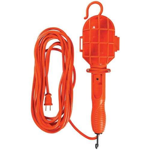 Woods 75-Watt Trouble Light with Plastic Guard - 25 Foot Orange