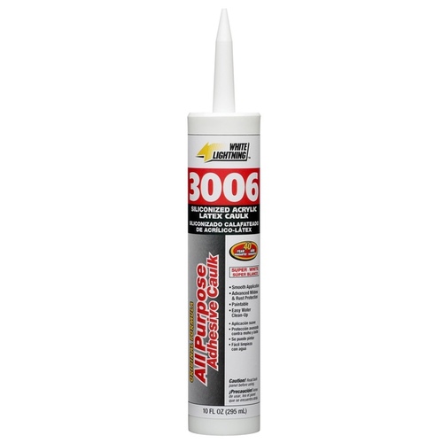 3006 All Purpose Adhesive Caulk 10oz - White (plastic tube)