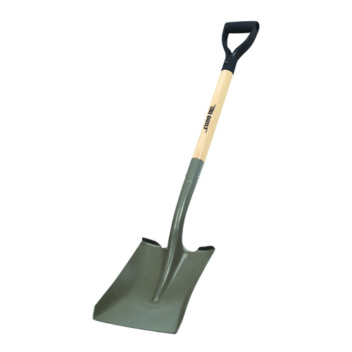 Shovel 38.5" Steel Square Transfer Wood Handle Black/Brown