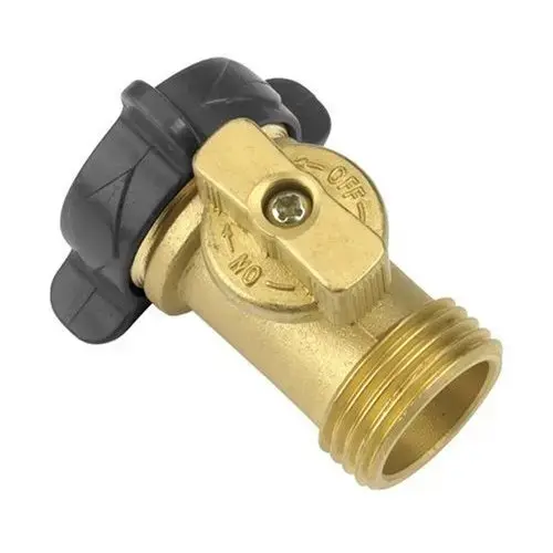 Hose Connector with Shut-Off Valve - Brass