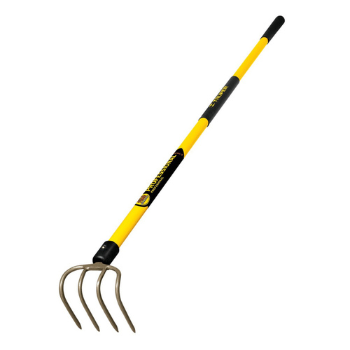 CUL-F-OR Garden Cultivator, 5 in L Tine, 4-Tine Gray