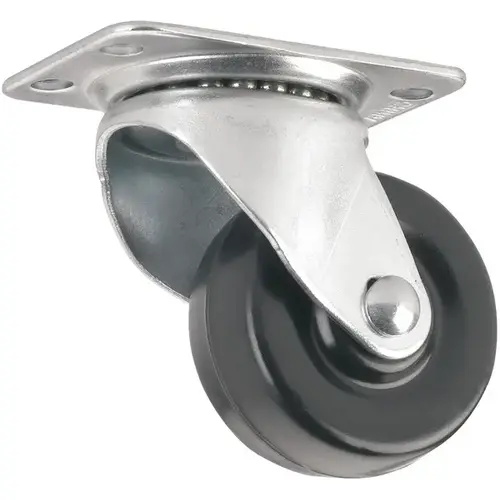 TITAN 4323255T Caster 2" D Swivel Thermoplastic Rubber 125 lb Black/Silver