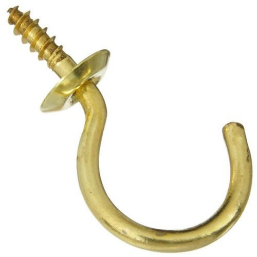 2021 1-1/4" Cup Hook Solid Brass Finish - pack of 100