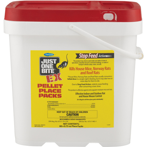 Starbar 100528863 Just One Bite EX Rodent Control Pellet Place Packs (66-oz) Green