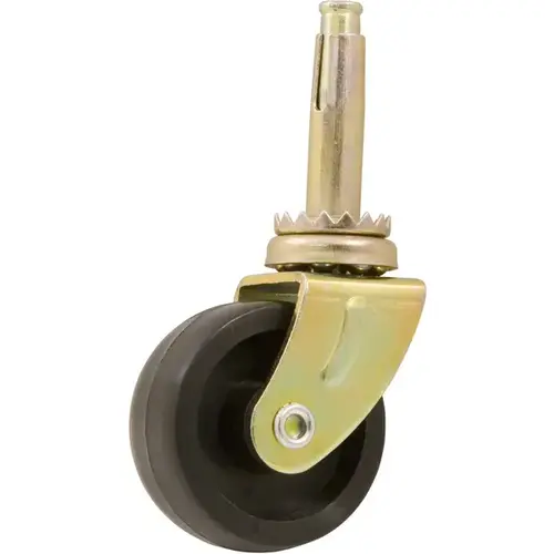 Softtouch 4265095N Caster 1.25" D Plastic 40 lb Black/Brass Pair