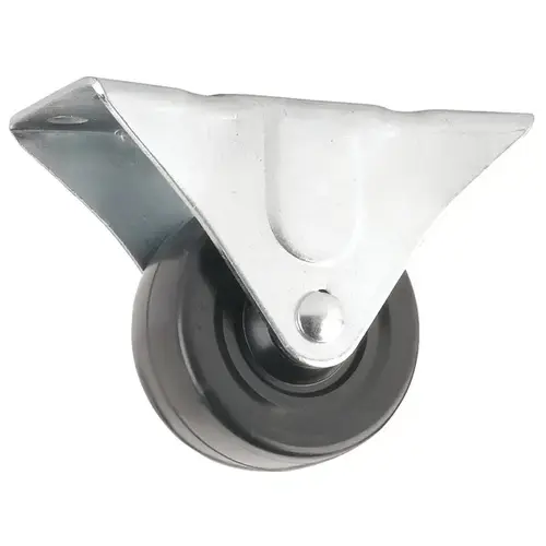 TITAN 4323755T Rigid Caster 2.5" D Thermoplastic Rubber 175 lb Black/Silver