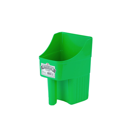 AMERICAN DISTRIBUTION & MFG CO 153874 Feed Scoop, Enclosed, Lime Green Plastic, 3-Qts.