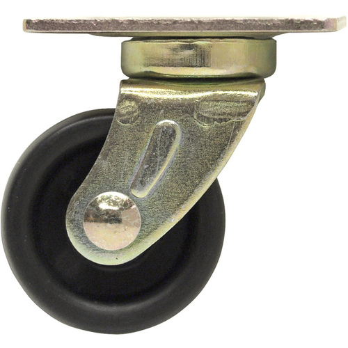 Caster 1.25" D Swivel Plastic 40 lb Black Pair