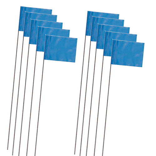 Stake Flag, 15 in L, Blue, PVC-10 pack