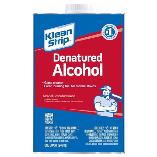 Denatured Alcohol Fuel, Liquid, Alcohol, Water White, 1 qt, Can