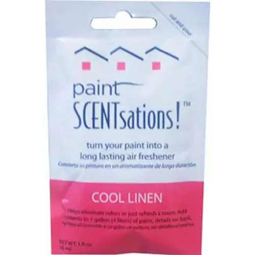 Paint Scent Additive, Liquid, Cool Linen, Water White, 1 oz - pack of 8