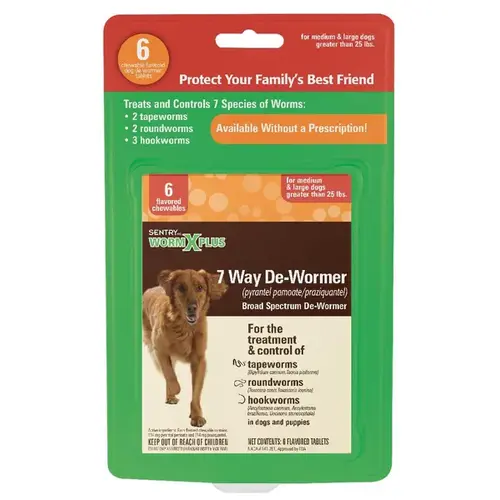 SENTRY 03976 Sentry HC WormX Plus for Dogs over 25-lbs 2-Tablets