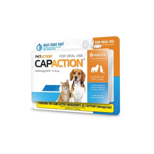 SERGEANT'S PET 03107 CapAction Fast-Acting Oral Flea Treatment for Small Dogs, 6 Doses, 11.4 mg