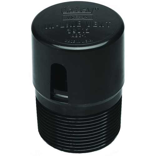 Oatey 39012 In-Line Vent 1-1/2" MPT in. X 1-1/2" D MPT in. ABS