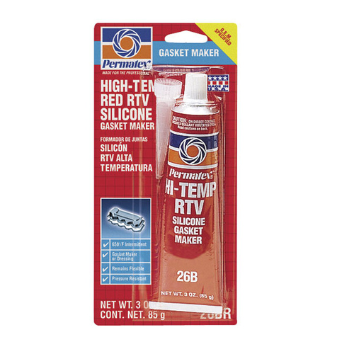 PERMATEX 81160 Permatex High-Temp Red RTV Silicone Gasket 3 oz.