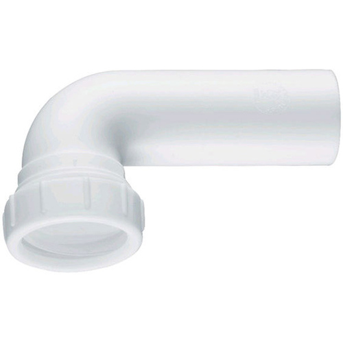 Garbage Disposal Elbow Plastic White