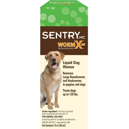 Sentry HC WormX DS Liquid Wormer for Dogs 2-oz Bottle