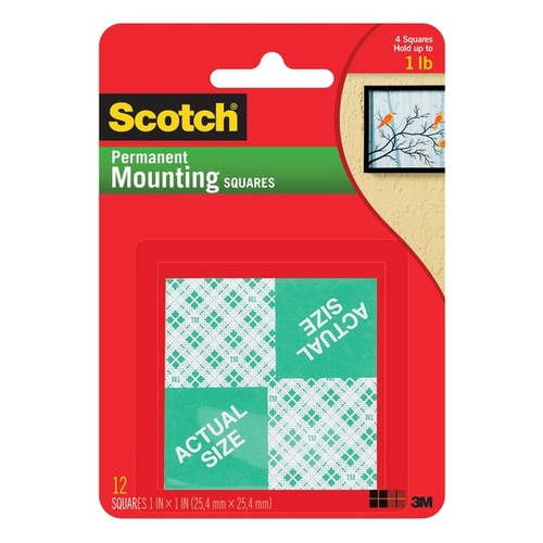 Mounting Square Medium Foam 1" L Green