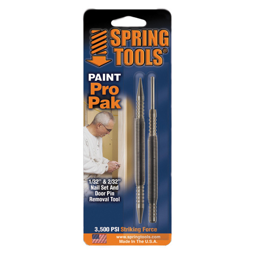 HIT TOOL NS12HF Paint Pro Pak 1/32" & 2/32" Spring Nail Set & Door Pin Removal Tool Black-Oxide