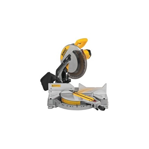 DEWALT DW715 15-Amp Corded 12 in. Heavy-Duty Single-Bevel Compound Miter Saw Black, Gray, Stainless, Yellow