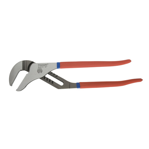 Tongue and Groove Plier, 16 in OAL, 4-1/2 in Jaw Opening, Long, Single-Dipped, Straight Handle