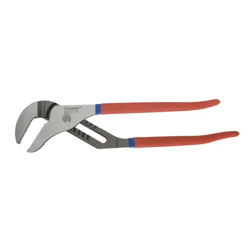 Crescent RT216CVN Tongue and Groove Plier, 16 in OAL, 4-1/2 in Jaw Opening, Long, Single-Dipped, Straight Handle