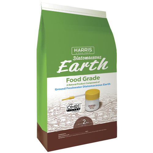 Diatomaceous Earth with Powder Duster, Powder, 2 lb Bag White