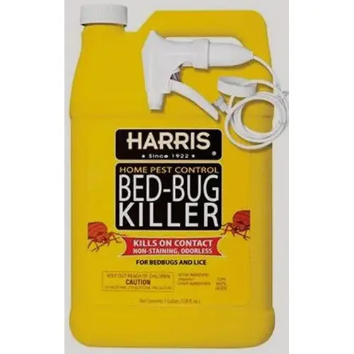 Harris HBB-128 Bed Bug Killer, Liquid, Spray Application, 128 oz Clear