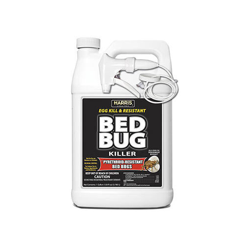 Bed Bug Killer, Liquid, Spray Application, 128 oz Clear/White