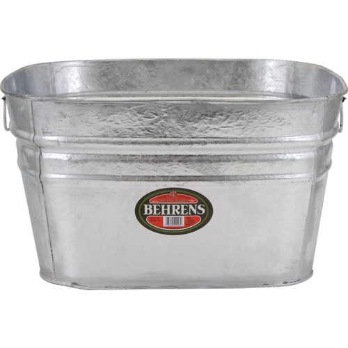 Behrens 62 Utility Tub Square 15.5-Gallon Hot Dipped Galvanized