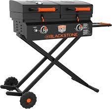 Blackstone 1550 Tailgater Grill and Griddle, 60,000 Btu, 2-Burner, 534 sq-in Primary Cooking Surface