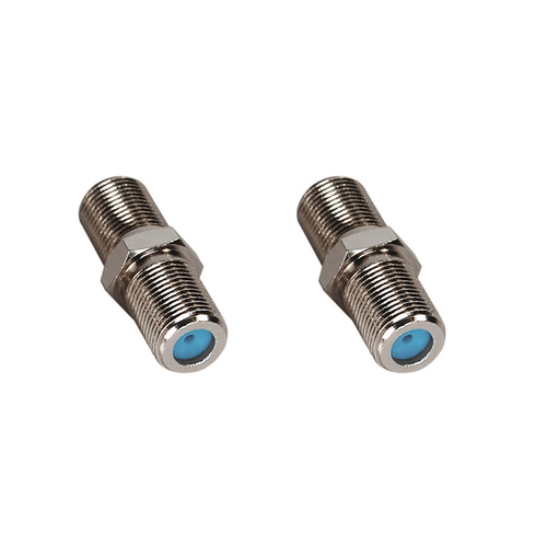 Feed-Thru Connector, F Connector, Gold - pack of 2