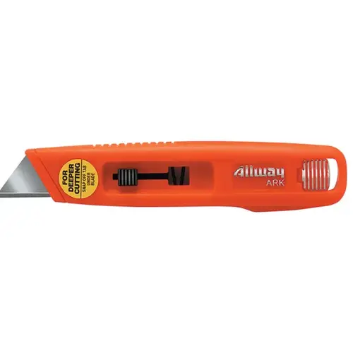 Utility Knife 8.5" Retractable Orange Orange - pack of 10