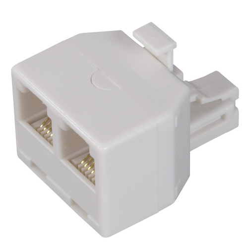 Telephone Splitter, 2 -Port/Way, White