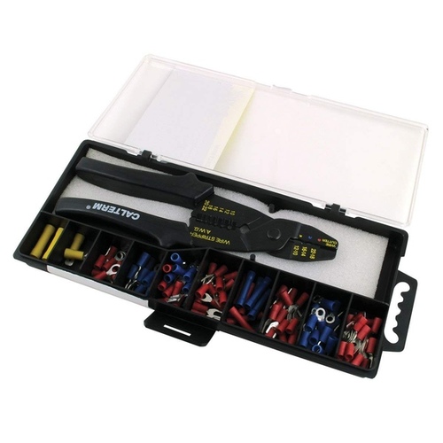 Wire Terminal Kit 100-Piece with Crimp Tool