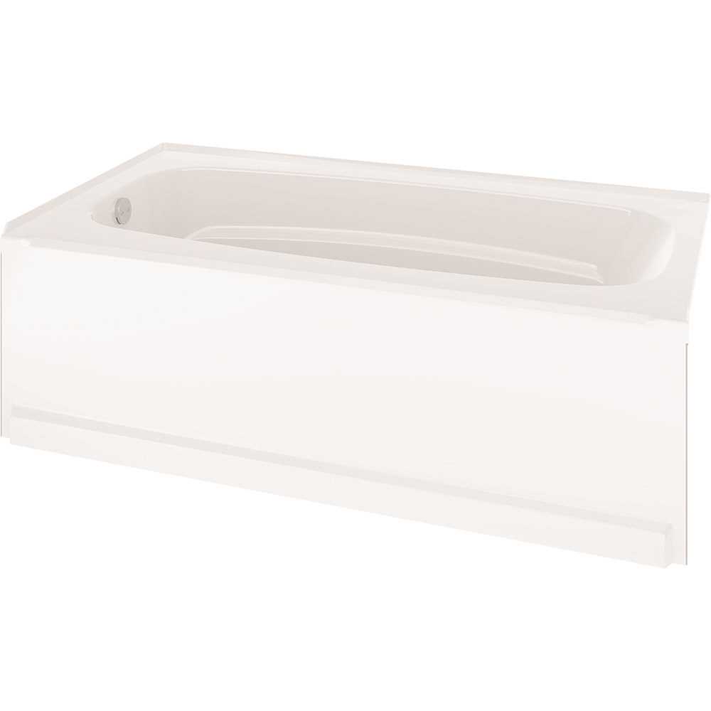 Delta 40034L Classic 400 Series Shower Bathtub, 70 gal Capacity, 60 in L, 32-1/2 in W, 18 in H, Procrylic Acrylic, White