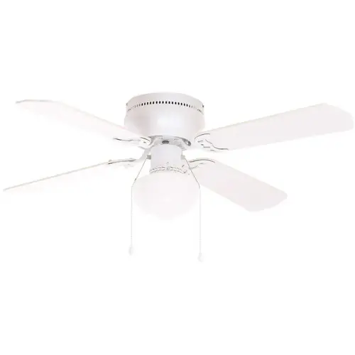 SMC MFG CO., LTD. UB42S-WH-SH Littleton 42 in. LED Indoor White Ceiling Fan with Light Kit