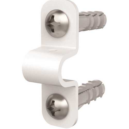 ClosetMaid 7556 U Clip, Metal, White, Wall Mounting - pack of 48