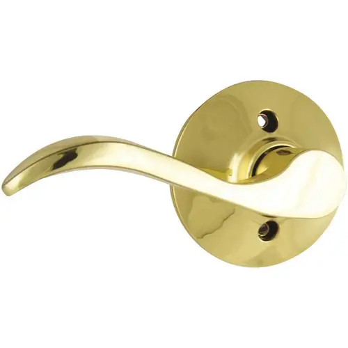 Naples Polished Brass Left-Hand Dummy Door Lever