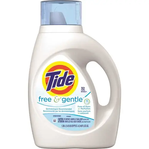 Tide 46 fl. oz. Free and Gentle Liquid Laundry (32 Loads) Colorless